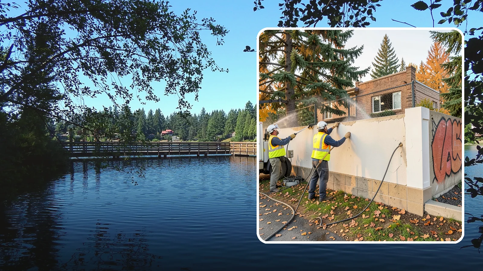 Municipal Graffiti Removal in Federal Way, King County, WA - We remove graffiti from public surfaces quickly using pressure, chemical, and coating methods for Western Washington...