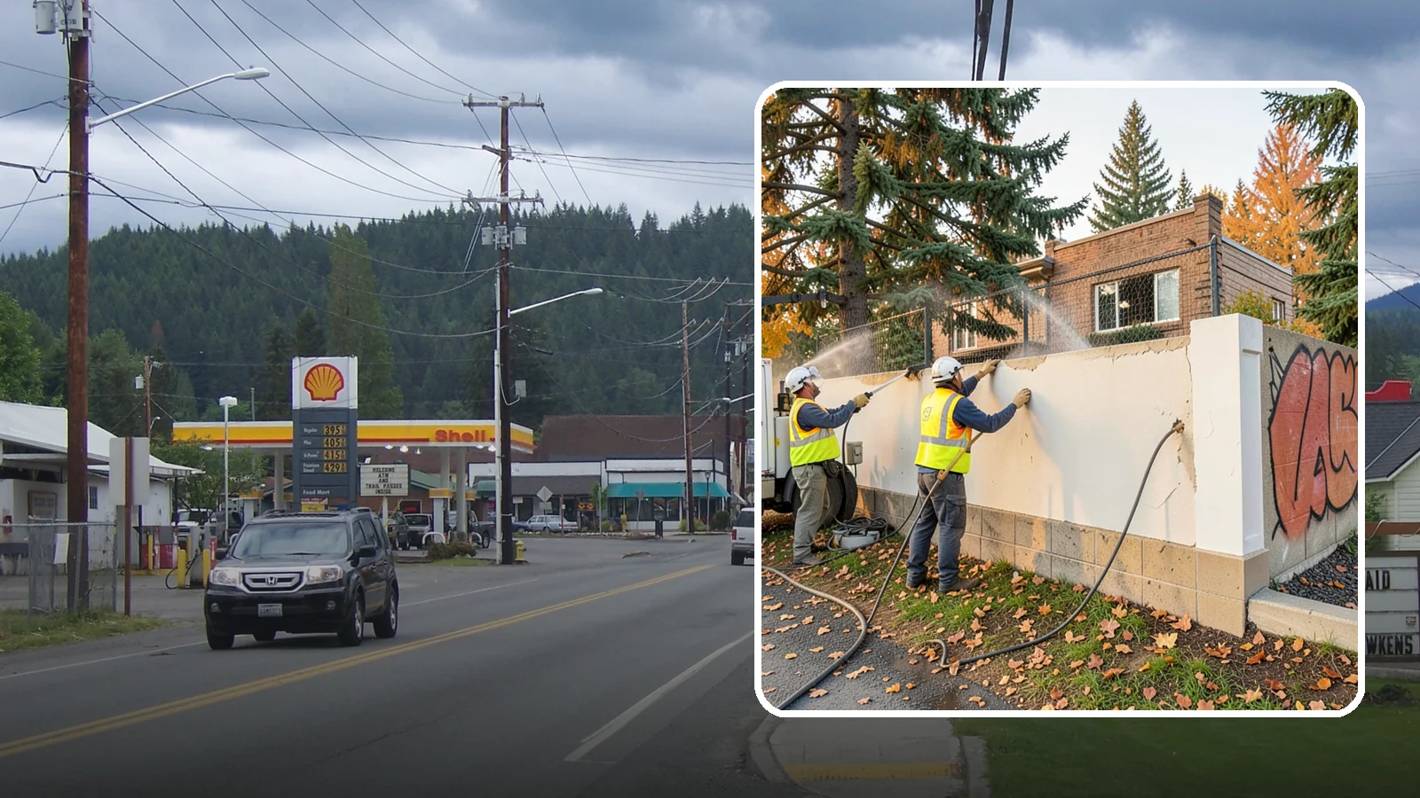 Municipal Graffiti Removal in Granite Falls, Snohomish County, WA - We remove graffiti from public surfaces quickly using pressure, chemical, and coating methods for Western Washington...