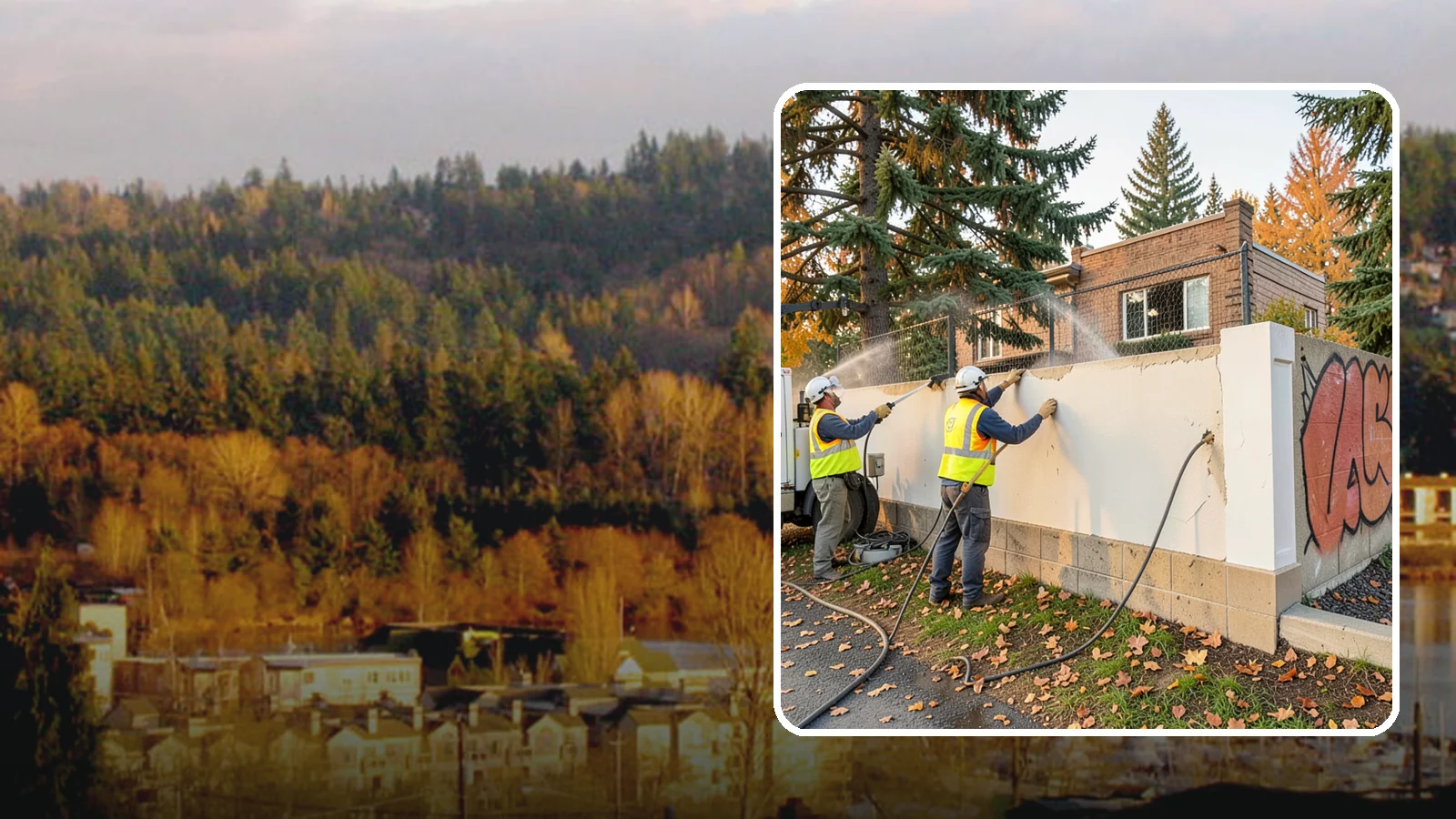 Municipal Graffiti Removal in Kenmore, King County, WA - We remove graffiti from public surfaces quickly using pressure, chemical, and coating methods for Western Washington...