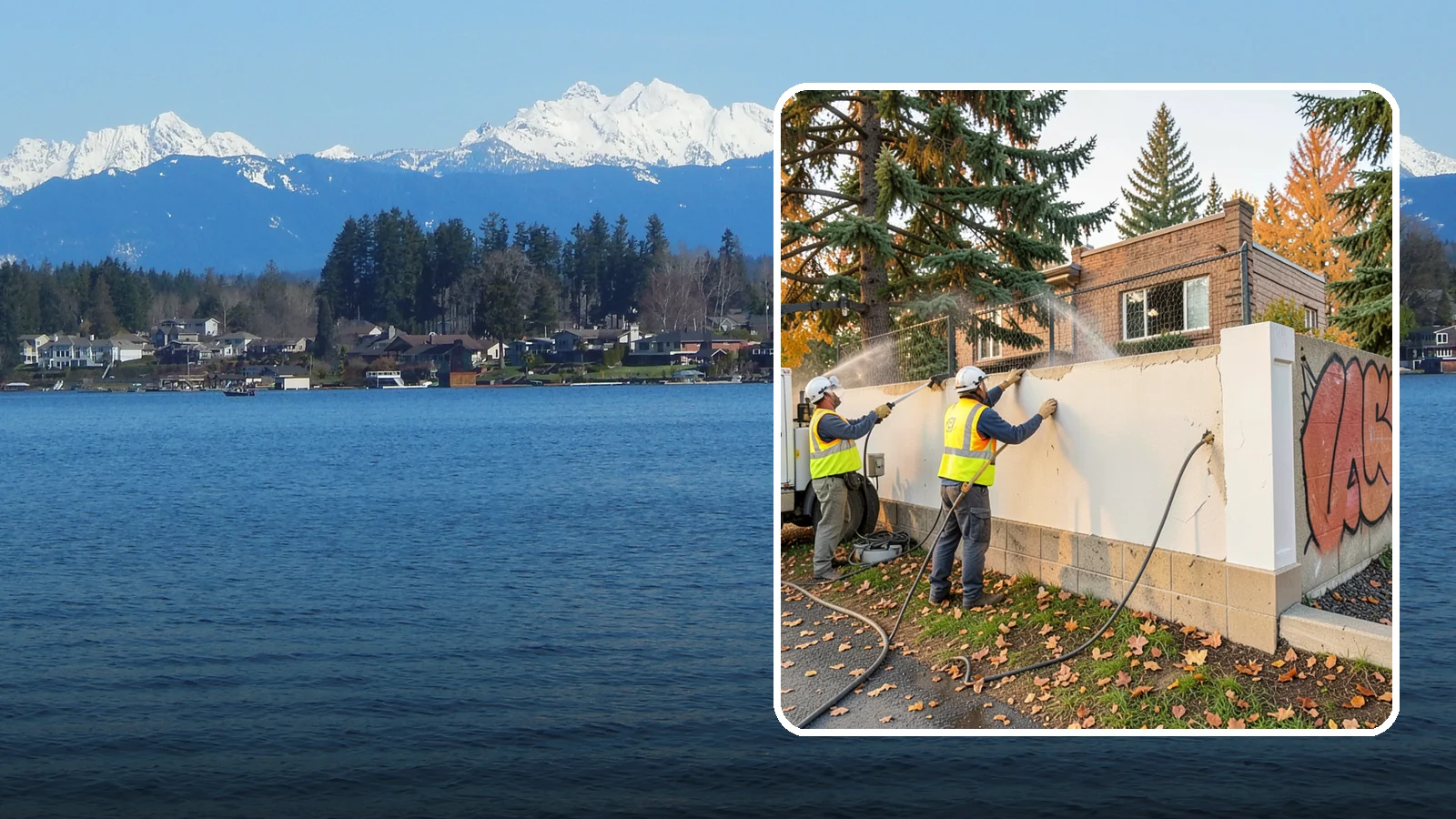 Municipal Graffiti Removal in Lake Stevens, Snohomish County, WA - We remove graffiti from public surfaces quickly using pressure, chemical, and coating methods for Western Washington...