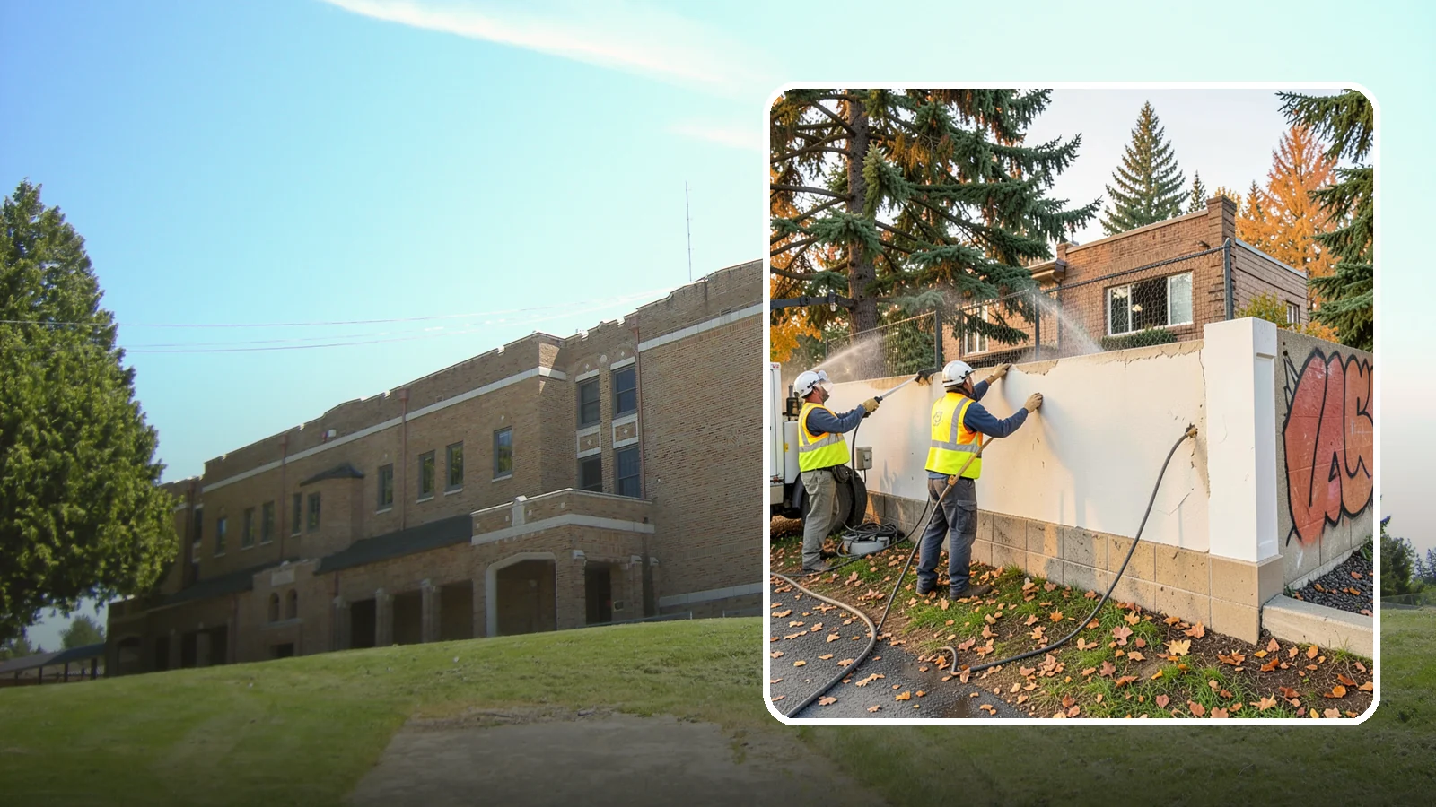 Municipal Graffiti Removal in Maple Valley, King County, WA - We remove graffiti from public surfaces quickly using pressure, chemical, and coating methods for Western Washington...