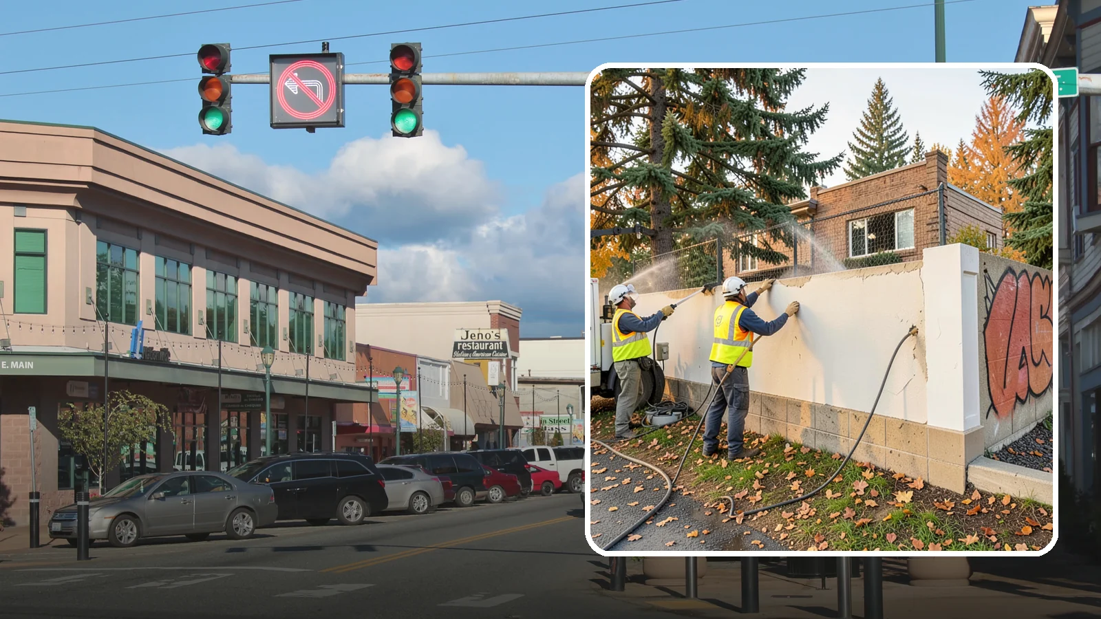 Municipal Graffiti Removal in Monroe, Snohomish County, WA - We remove graffiti from public surfaces quickly using pressure, chemical, and coating methods for Western Washington...