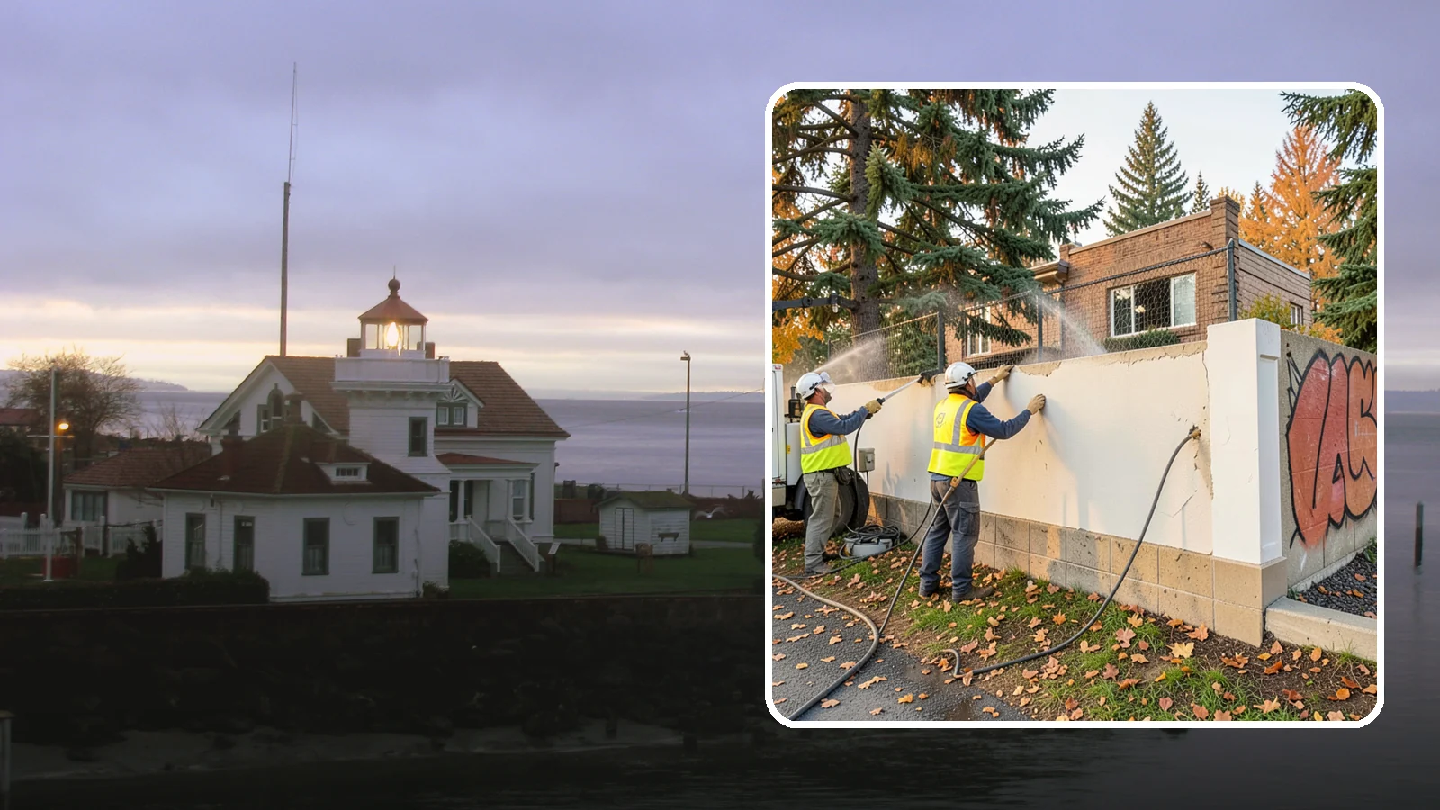 Municipal Graffiti Removal in Mukilteo, Snohomish County, WA - We remove graffiti from public surfaces quickly using pressure, chemical, and coating methods for Western Washington...