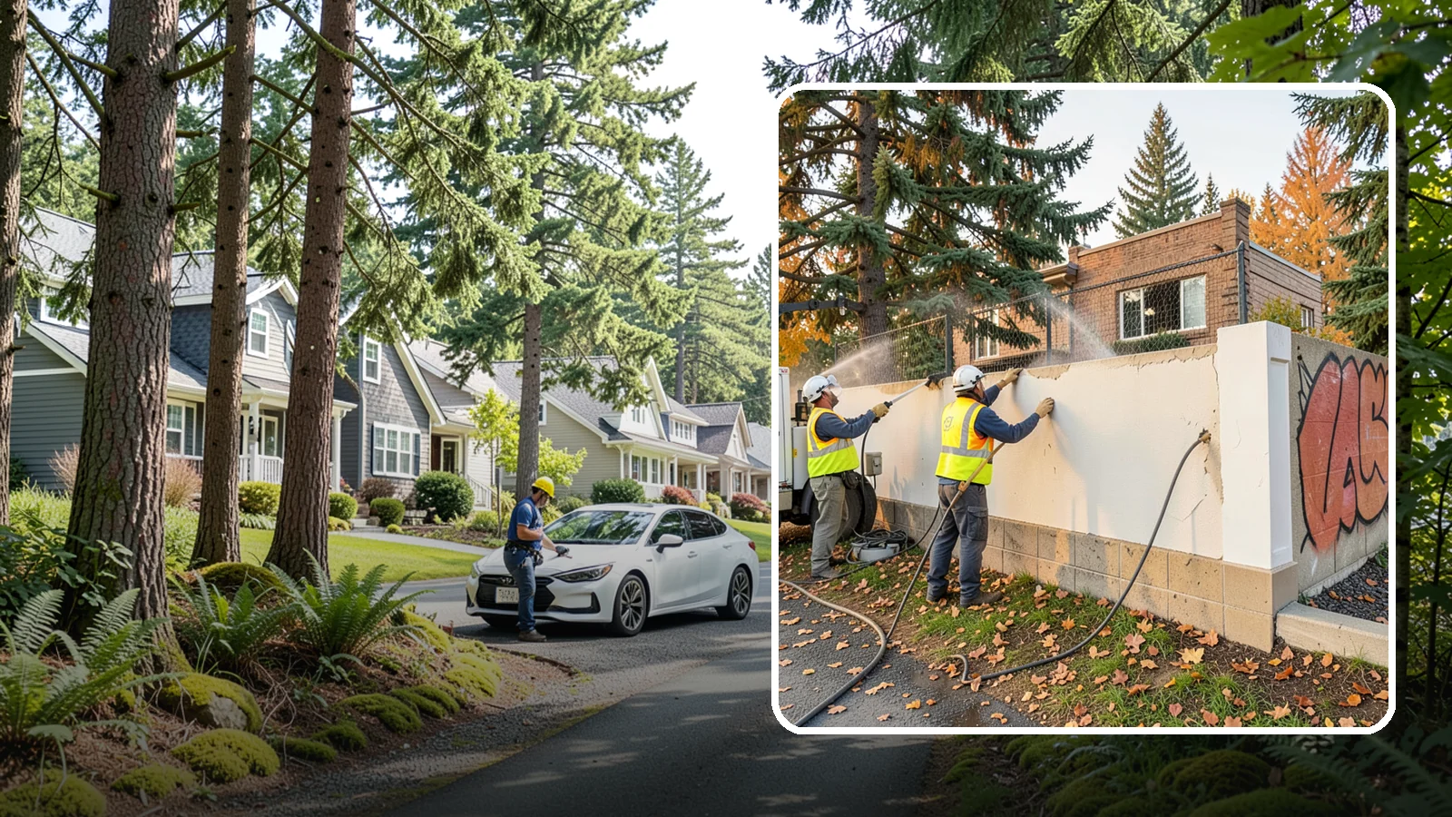 Municipal Graffiti Removal in Normandy Park, King County, WA - We remove graffiti from public surfaces quickly using pressure, chemical, and coating methods for Western Washington...