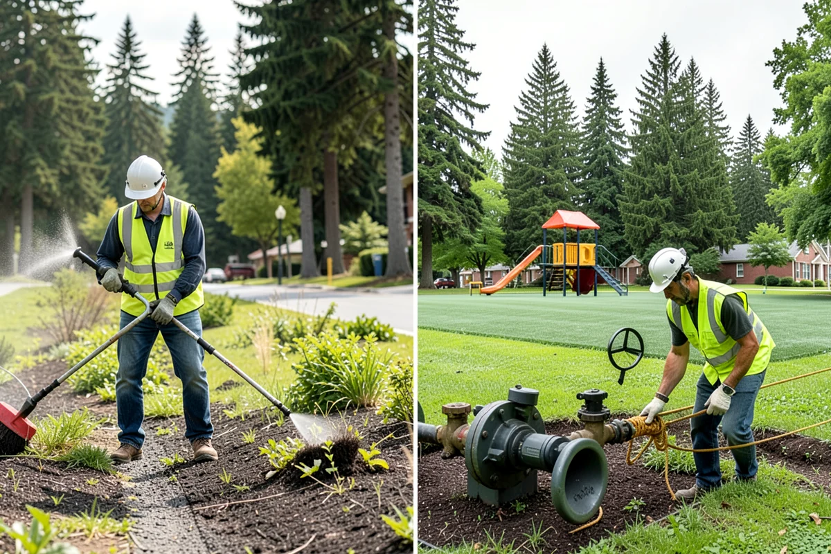 Municipal Graffiti Removal in Puyallup, Pierce County, WA - A report or route identifies tagged surfaces for removal