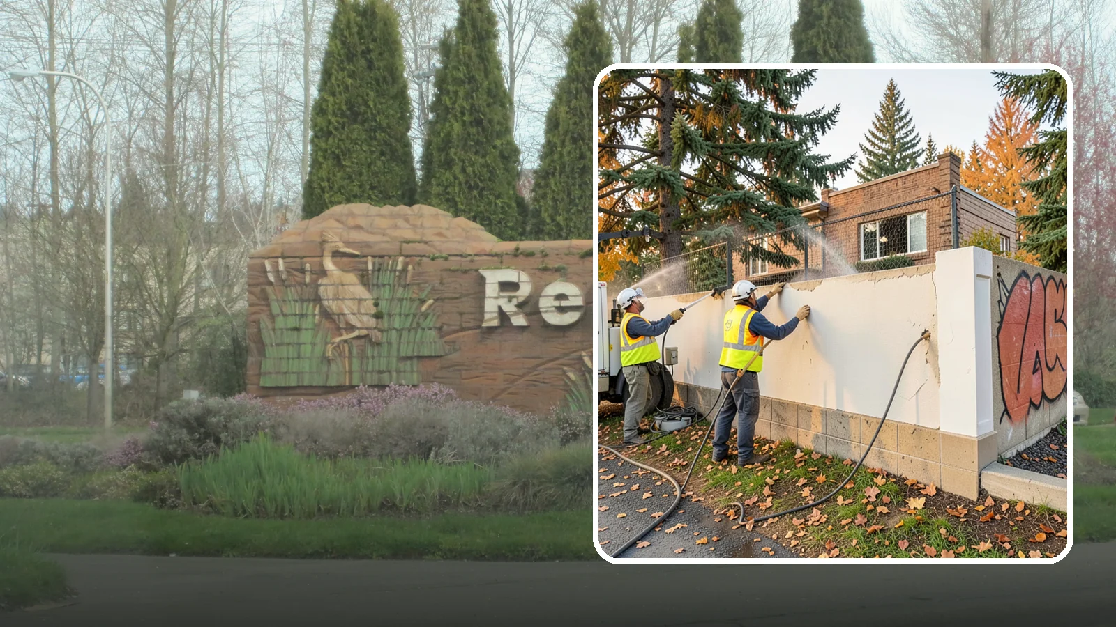 Municipal Graffiti Removal in Renton, King County, WA - We remove graffiti from public surfaces quickly using pressure, chemical, and coating methods for Western Washington...