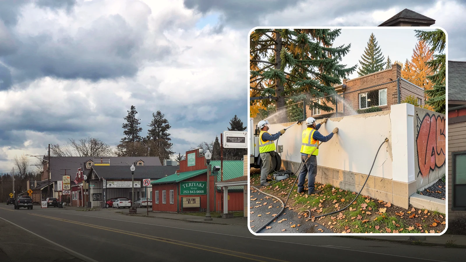 Municipal Graffiti Removal in Roy, Pierce County, WA - We remove graffiti from public surfaces quickly using pressure, chemical, and coating methods for Western Washington...