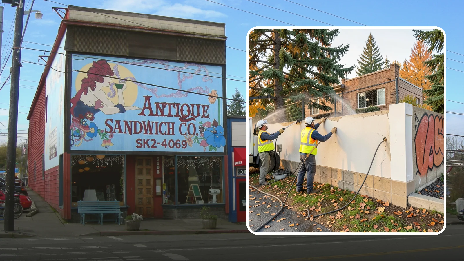 Municipal Graffiti Removal in Ruston, Pierce County, WA - We remove graffiti from public surfaces quickly using pressure, chemical, and coating methods for Western Washington...