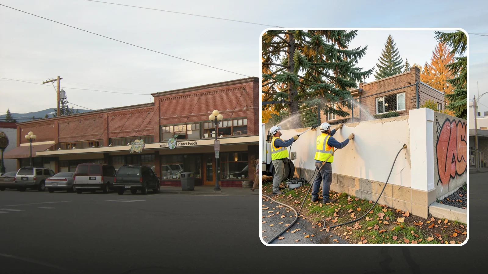 Municipal Graffiti Removal in Sedro-Woolley, Skagit County, WA - We remove graffiti from public surfaces quickly using pressure, chemical, and coating methods for Western Washington...