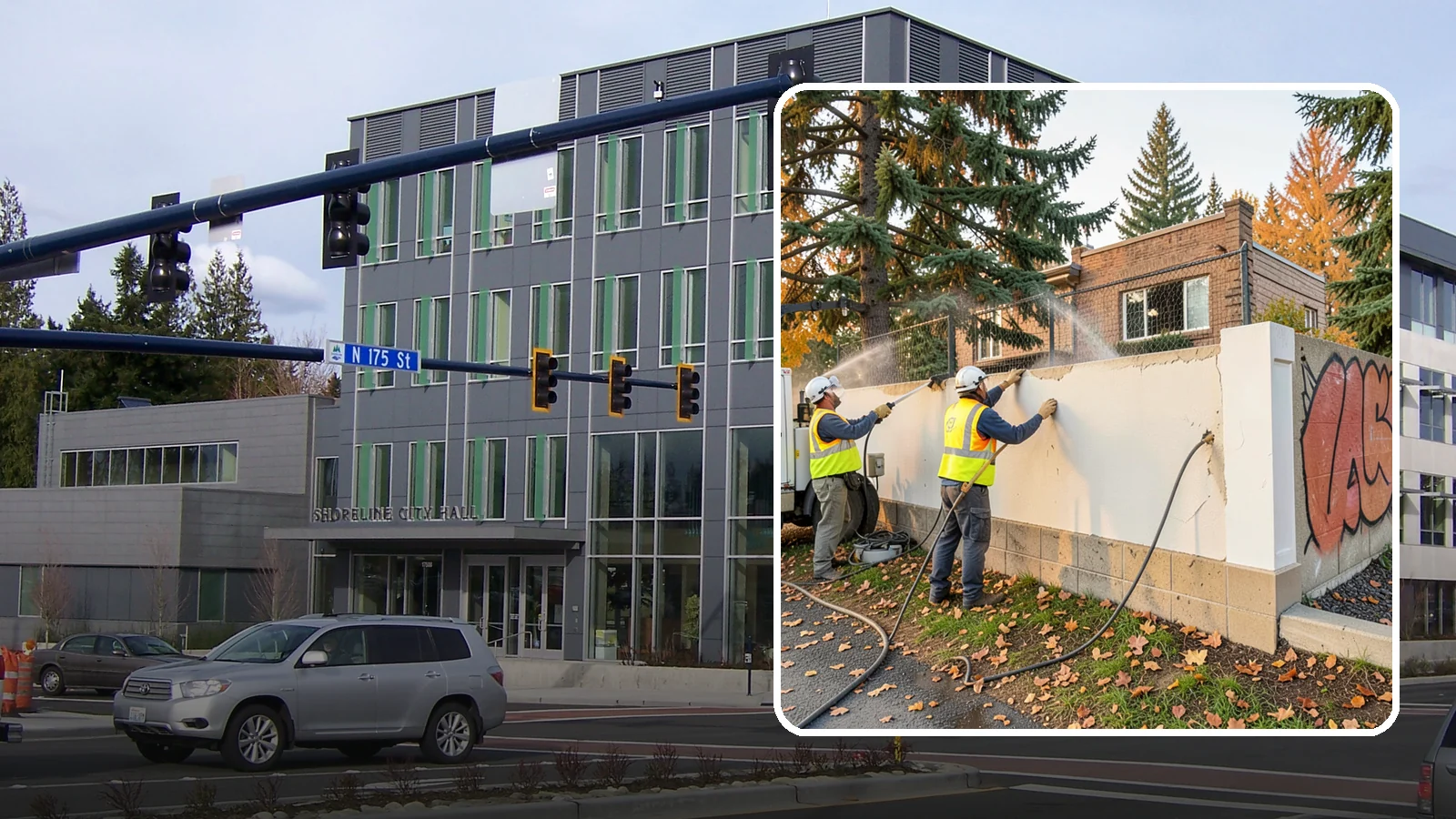 Municipal Graffiti Removal in Shoreline, King County, WA - We remove graffiti from public surfaces quickly using pressure, chemical, and coating methods for Western Washington...