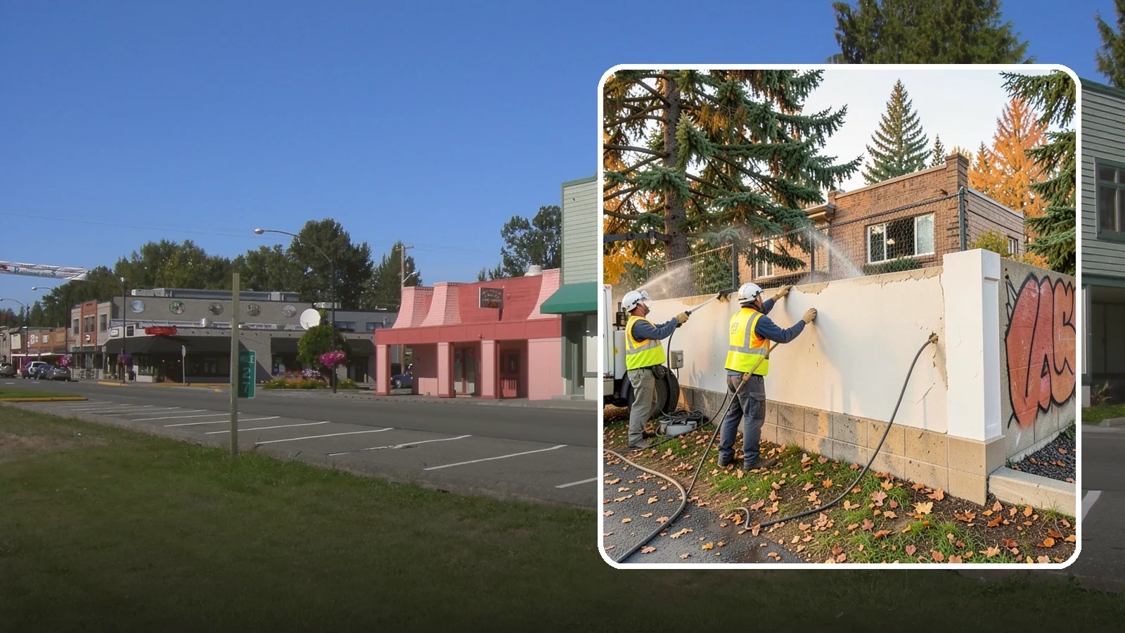 Municipal Graffiti Removal in Snoqualmie, King County, WA - We remove graffiti from public surfaces quickly using pressure, chemical, and coating methods for Western Washington...