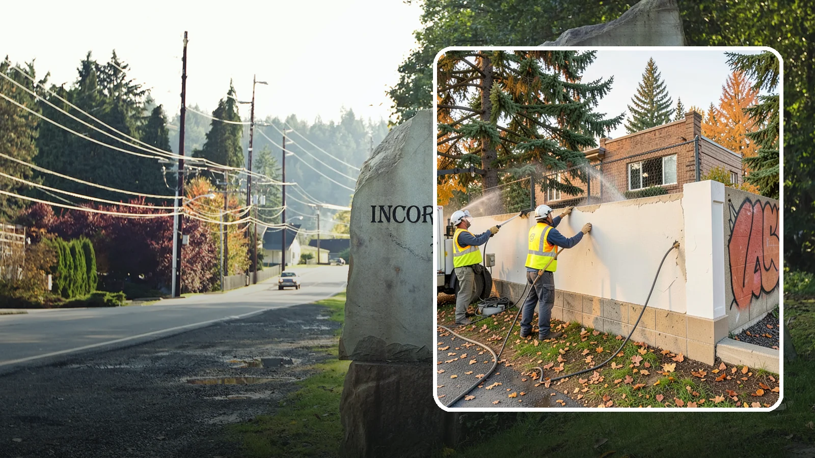 Municipal Graffiti Removal in Wilkeson, Pierce County, WA - We remove graffiti from public surfaces quickly using pressure, chemical, and coating methods for Western Washington...