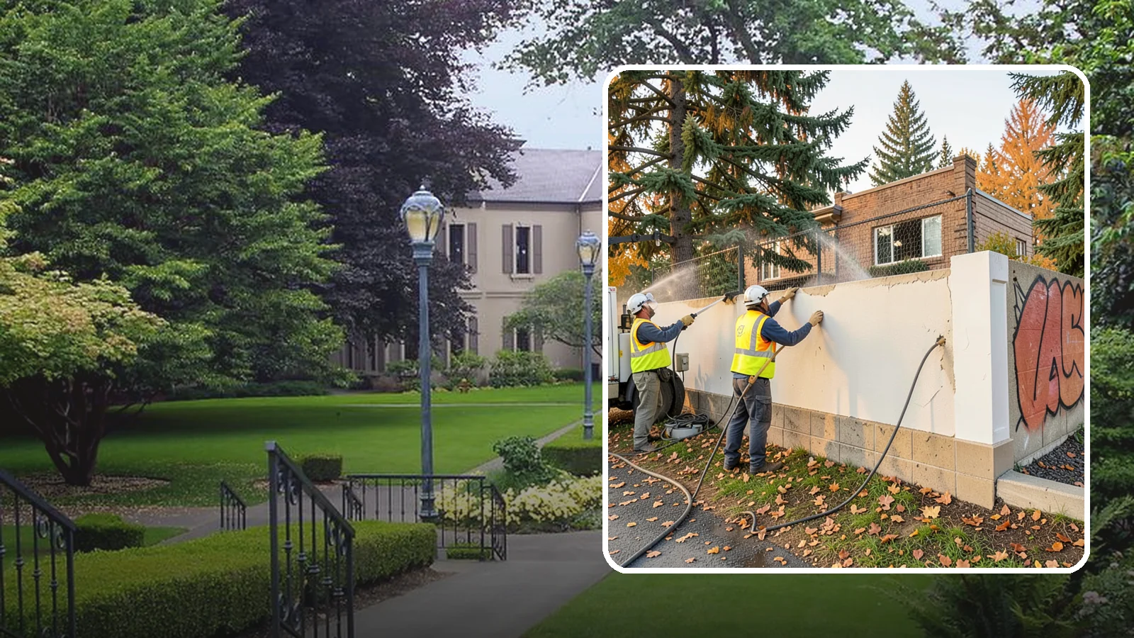 Municipal Graffiti Removal in Woodinville, King County, WA - We remove graffiti from public surfaces quickly using pressure, chemical, and coating methods for Western Washington...