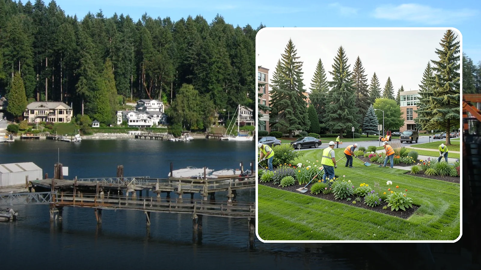 Municipal Grounds Maintenance in Gig Harbor, Pierce County, WA - We provide full-service grounds maintenance for public facilities, campuses, and civic sites under contract for Western...