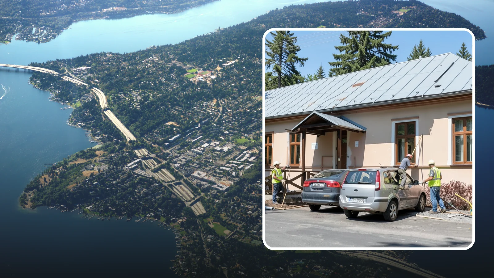 Municipal Gutter Installation in Mercer Island, King County, WA - Install and upgrade gutters and downspouts that move heavy Northwest rainfall away from public building foundations.