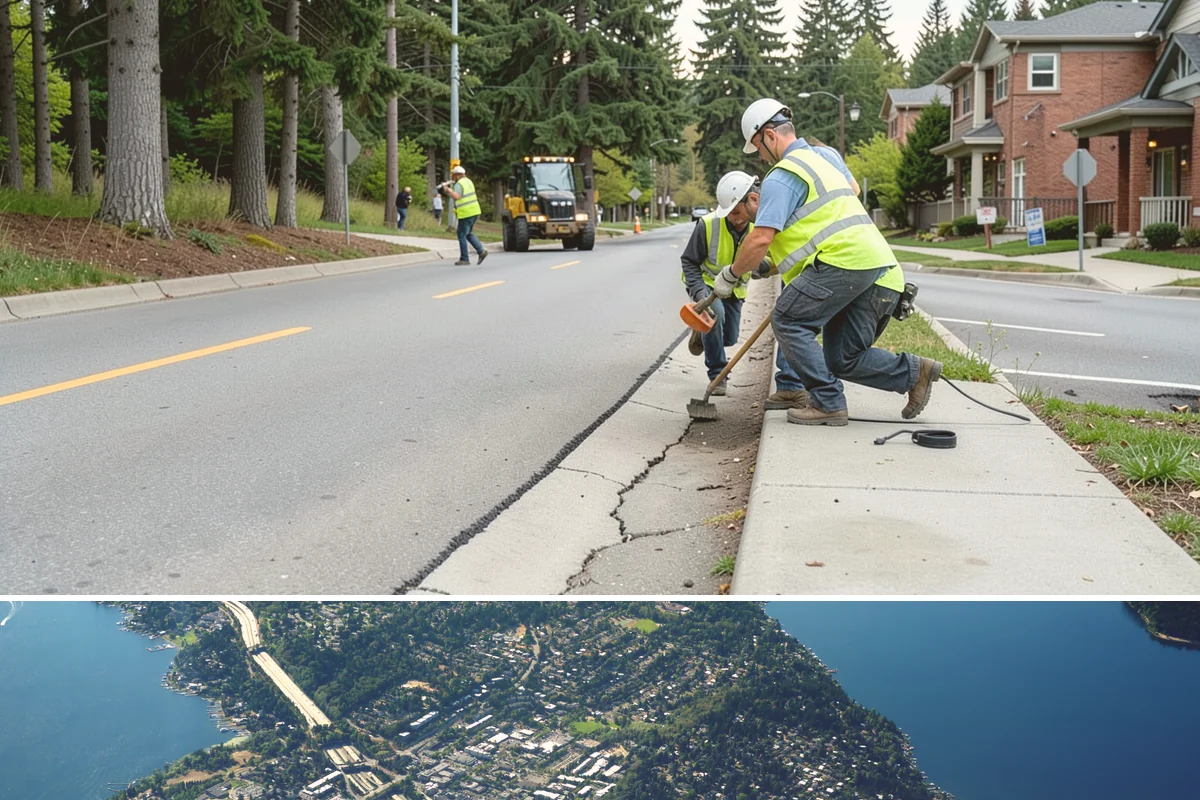 Municipal Gutter Installation in Mercer Island, King County, WA - Installation ahead of the fall rainy season ensures systems are ready for peak Northwest precipitation.