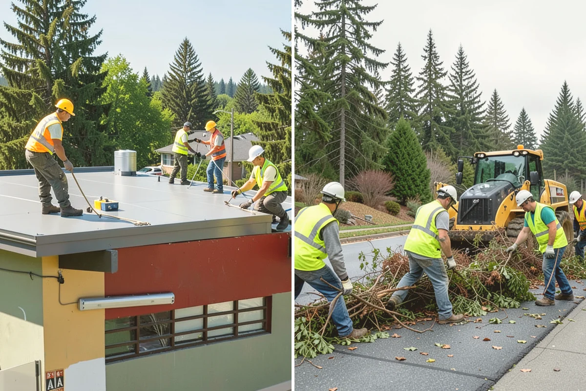 Municipal Gutter Installation in Mount Vernon, Skagit County, WA - Roof drainage calculation and discharge routing plan