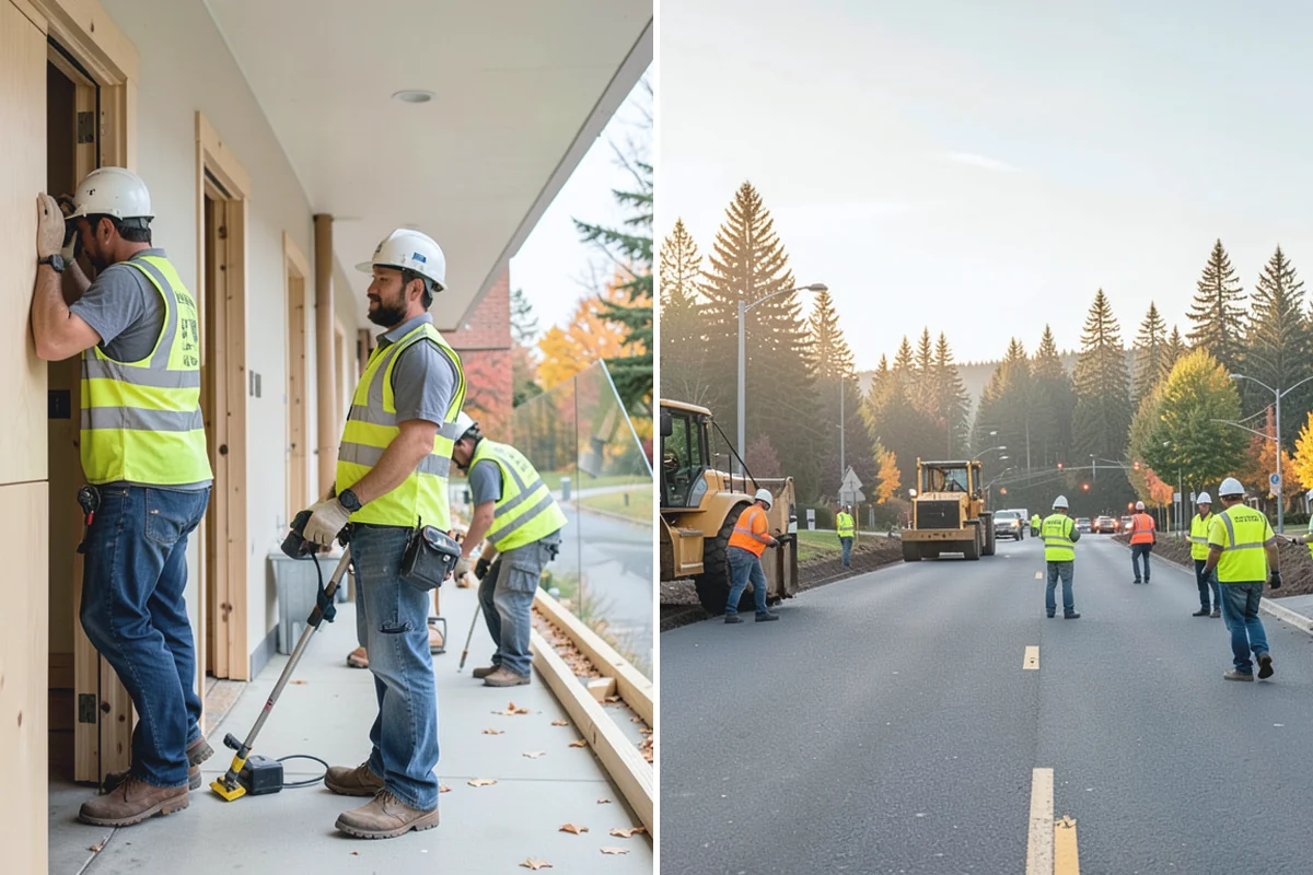Municipal Gutter Installation in Renton, King County, WA - Roof drainage calculation and discharge routing plan
