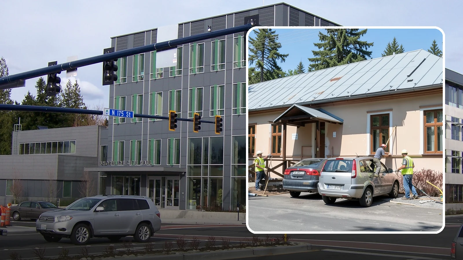 Municipal Gutter Installation in Shoreline, King County, WA - Install and upgrade gutters and downspouts that move heavy Northwest rainfall away from public building foundations.