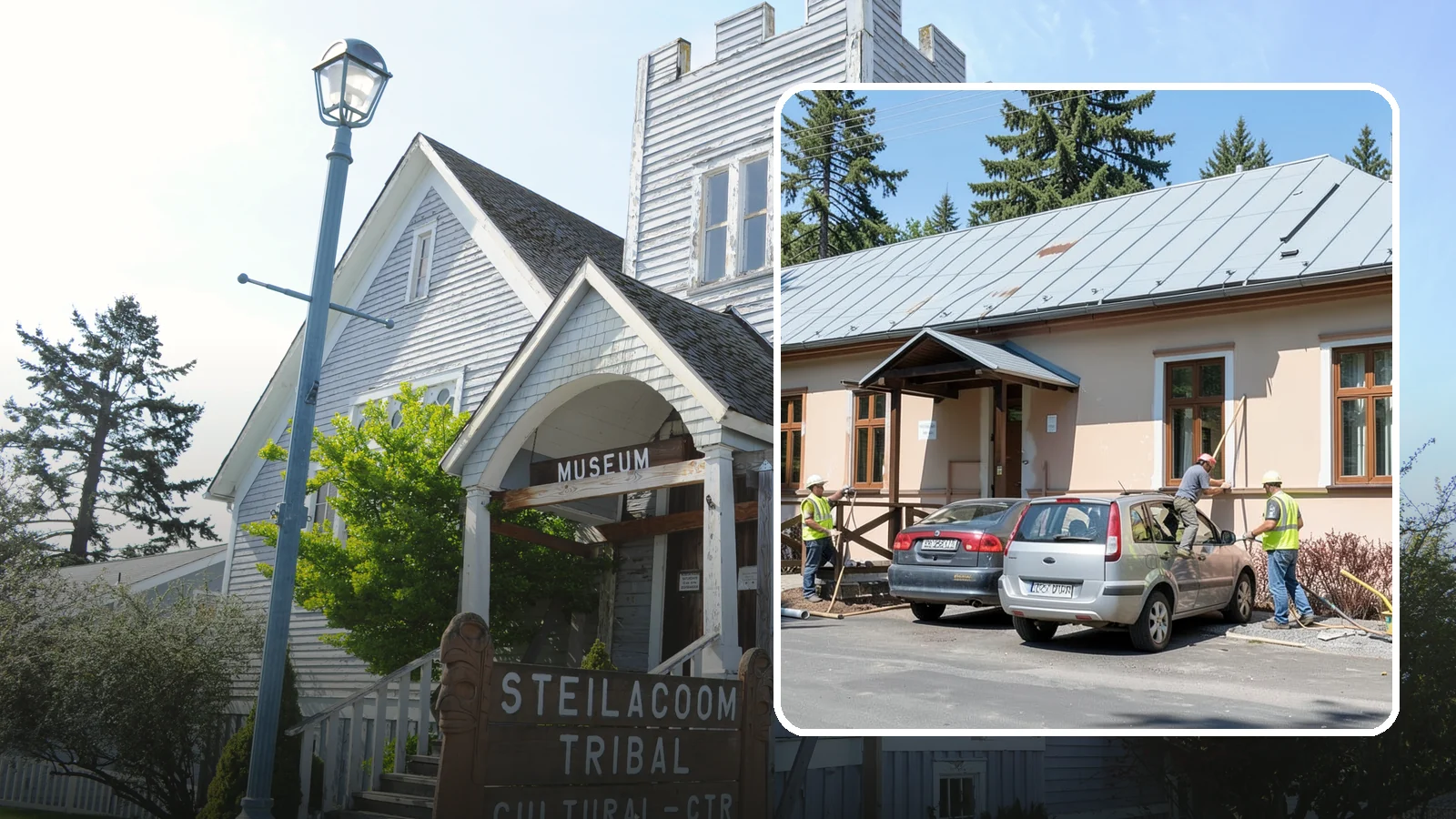 Municipal Gutter Installation in Steilacoom, Pierce County, WA - Install and upgrade gutters and downspouts that move heavy Northwest rainfall away from public building foundations.