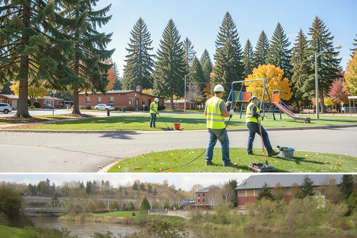 Municipal Gutter Installation in Tukwila, King County, WA - Installation ahead of the fall rainy season ensures systems are ready for peak Northwest precipitation.