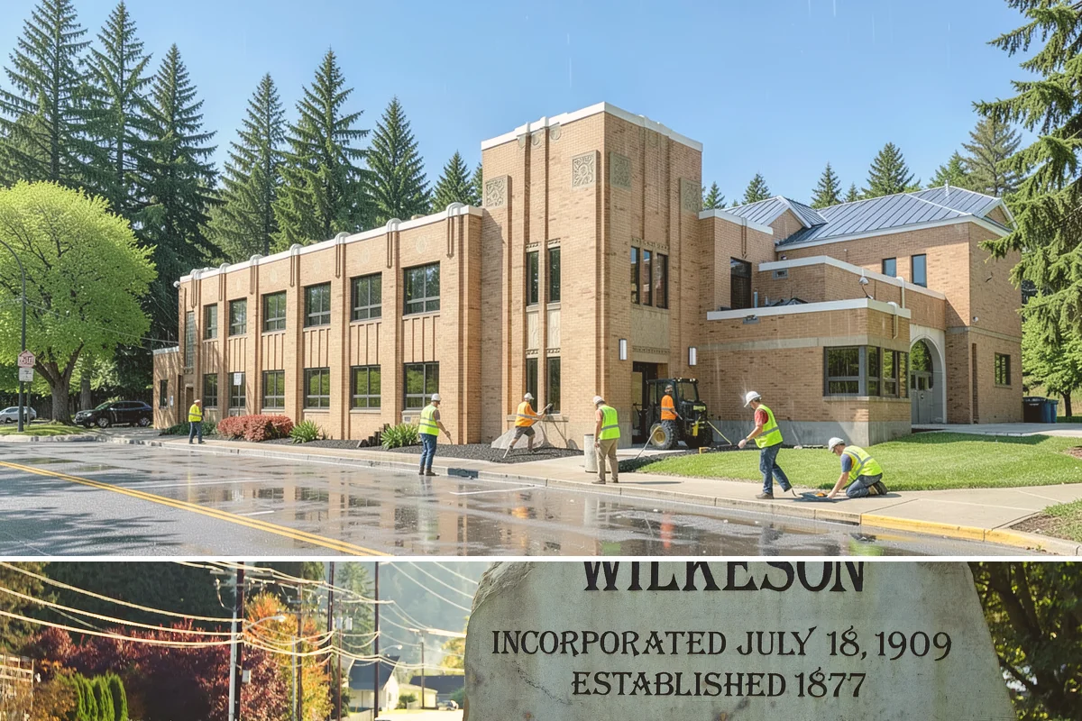 Municipal Gutter Installation in Wilkeson, Pierce County, WA - Installation ahead of the fall rainy season ensures systems are ready for peak Northwest precipitation.