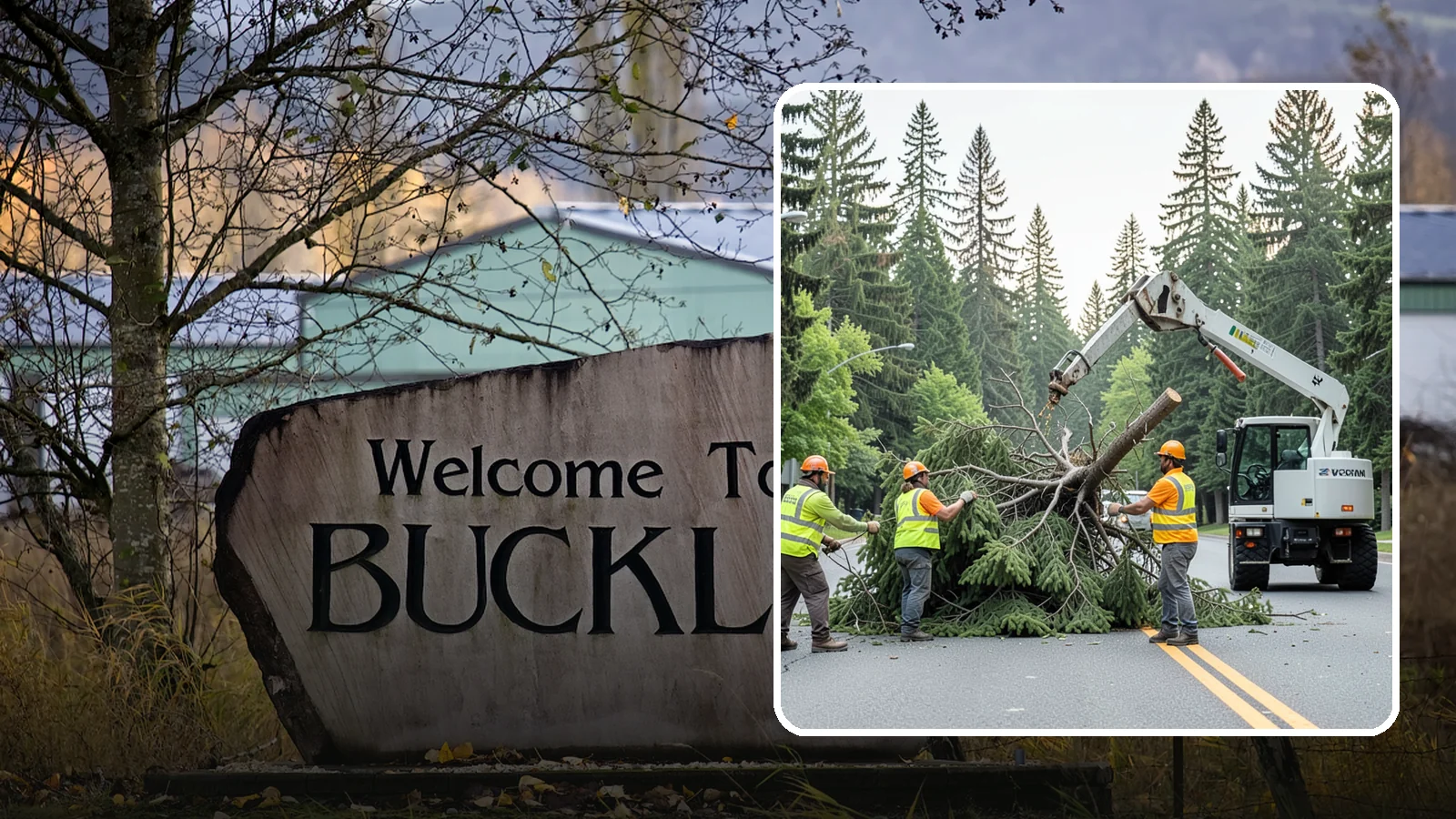 Municipal Hazard Tree Removal in Buckley, Pierce County, WA - We identify and remove high-risk public trees threatening infrastructure, roadways, and pedestrians under arborist-documented...