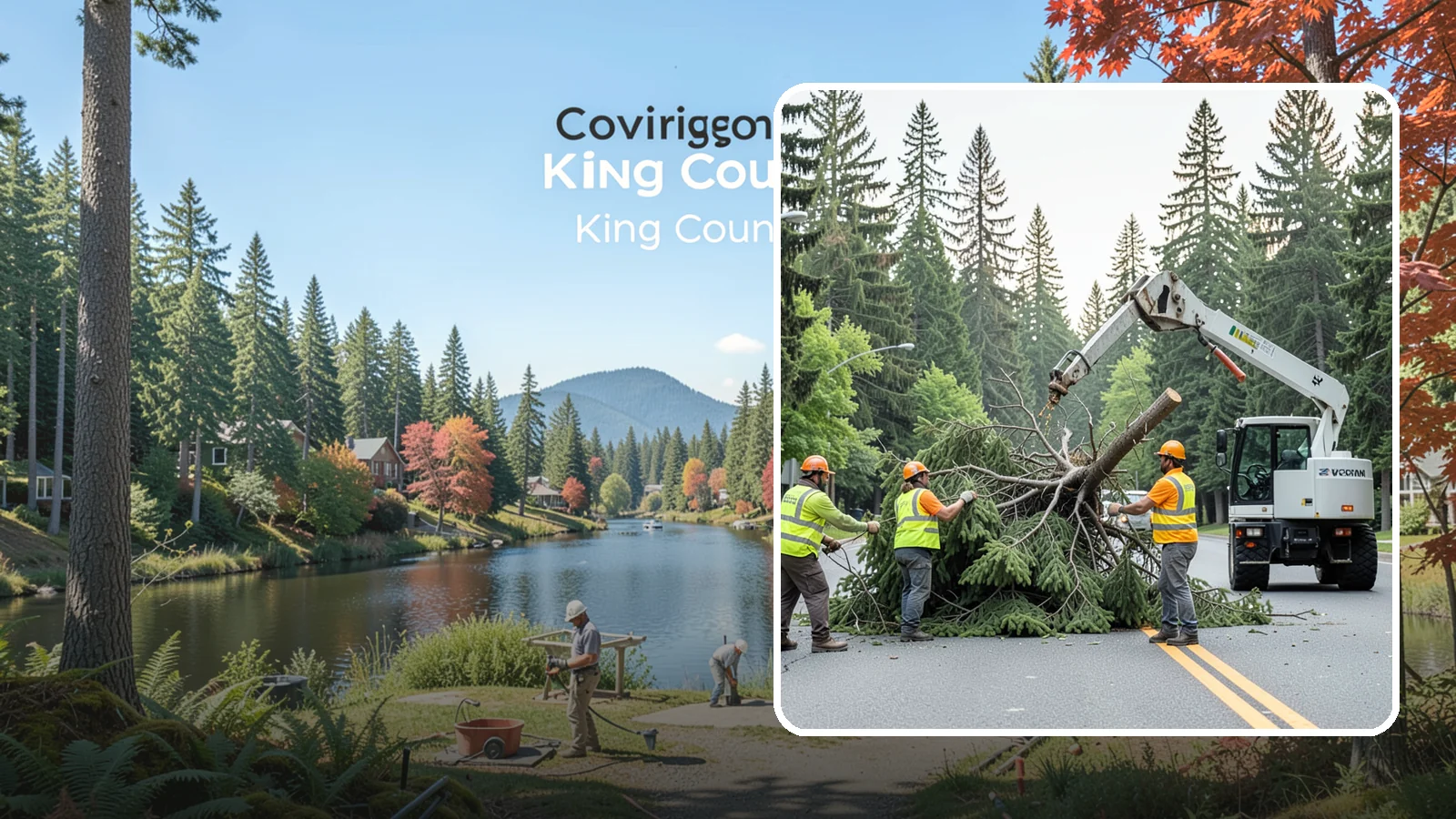 Municipal Hazard Tree Removal in Covington, King County, WA - We identify and remove high-risk public trees threatening infrastructure, roadways, and pedestrians under arborist-documented...