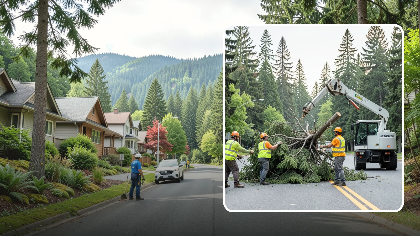Municipal Hazard Tree Removal in Darrington, Snohomish County, WA - We identify and remove high-risk public trees threatening infrastructure, roadways, and pedestrians under arborist-documented...