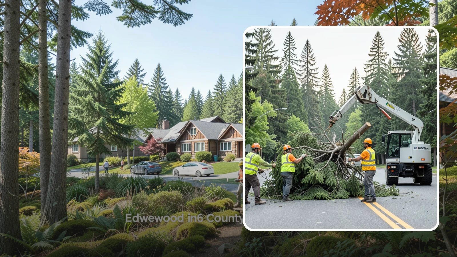 Municipal Hazard Tree Removal in Edgewood, Pierce County, WA - We identify and remove high-risk public trees threatening infrastructure, roadways, and pedestrians under arborist-documented...