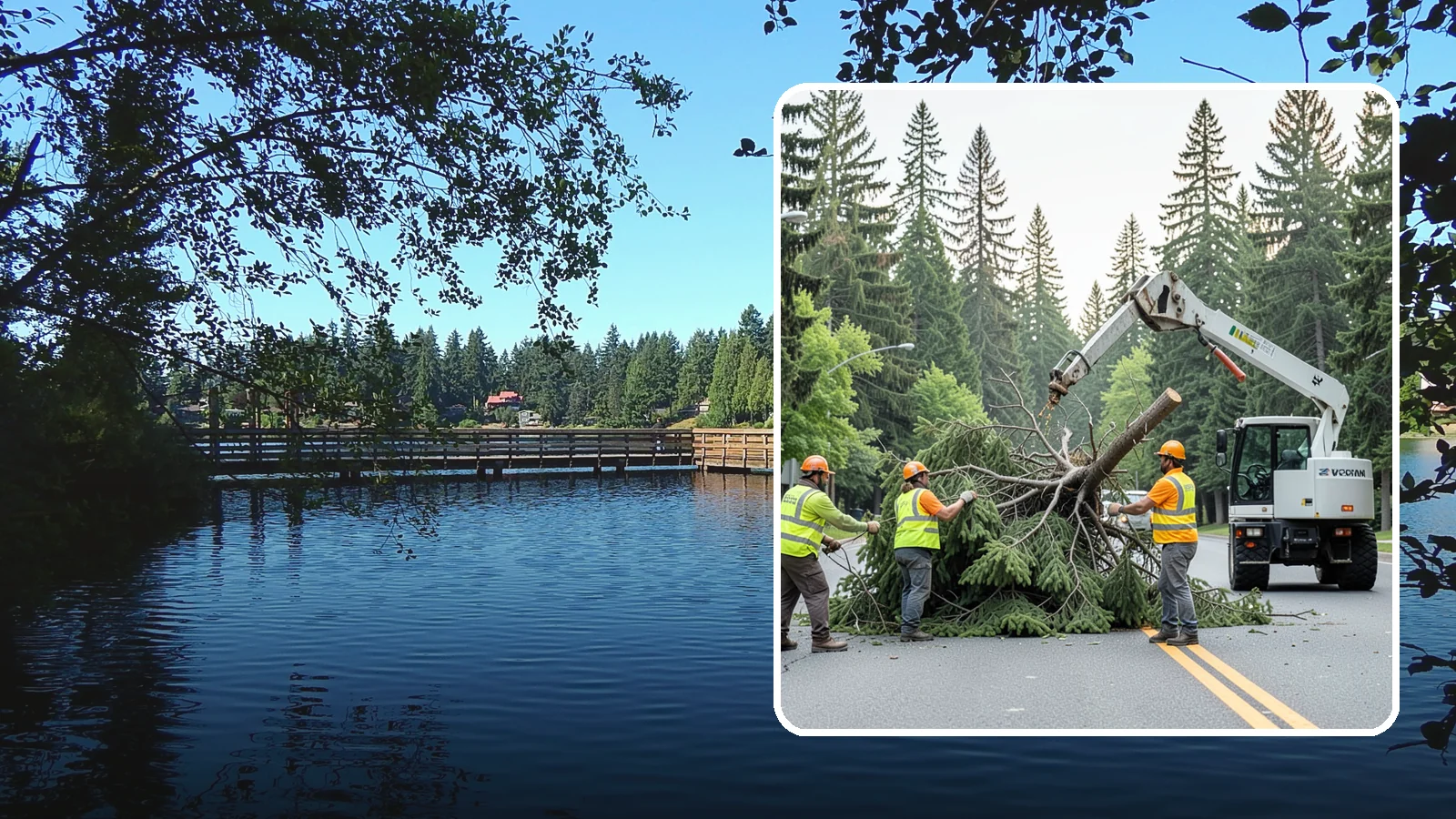 Municipal Hazard Tree Removal in Federal Way, King County, WA - We identify and remove high-risk public trees threatening infrastructure, roadways, and pedestrians under arborist-documented...