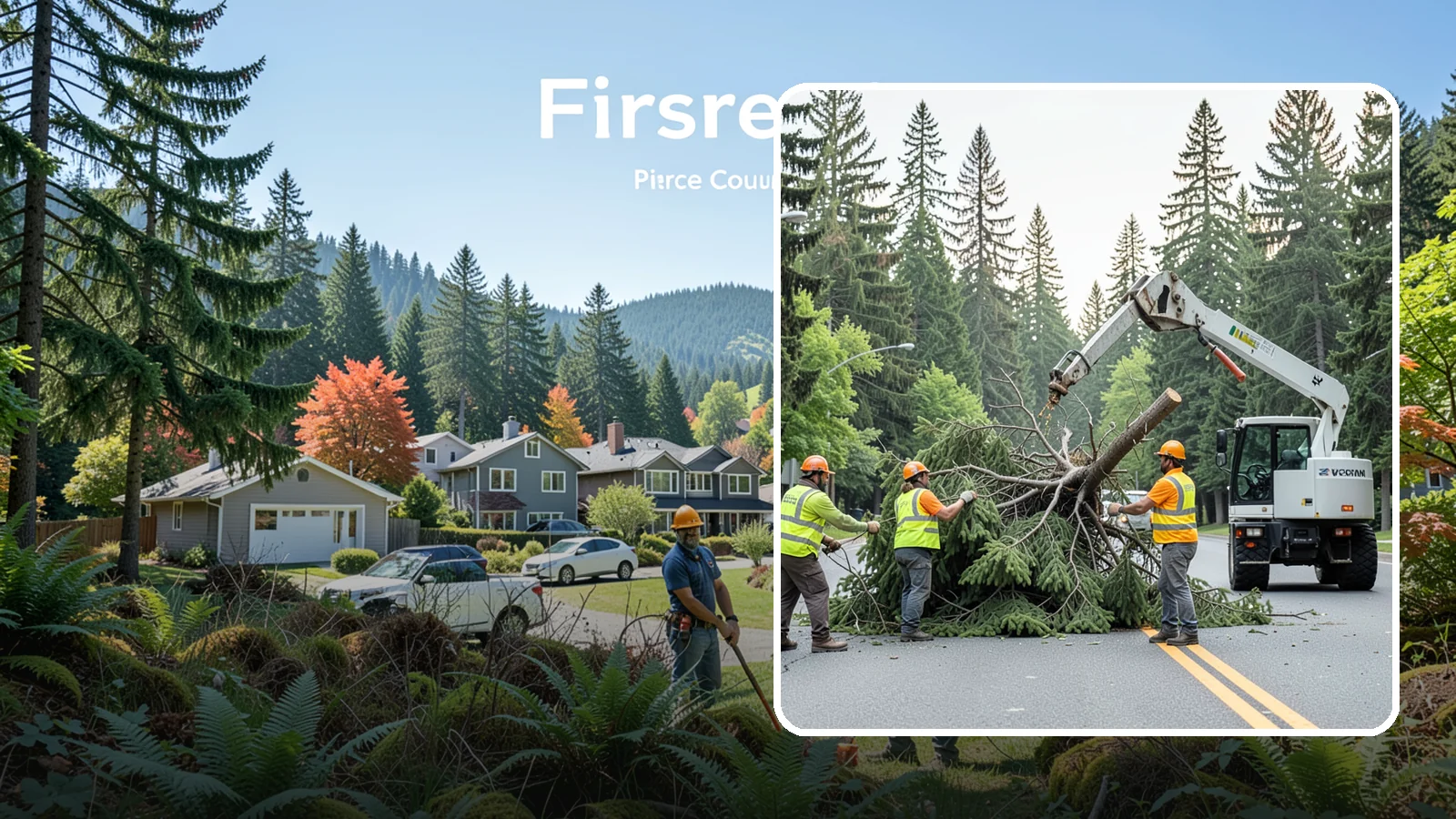 Municipal Hazard Tree Removal in Fircrest, Pierce County, WA - We identify and remove high-risk public trees threatening infrastructure, roadways, and pedestrians under arborist-documented...