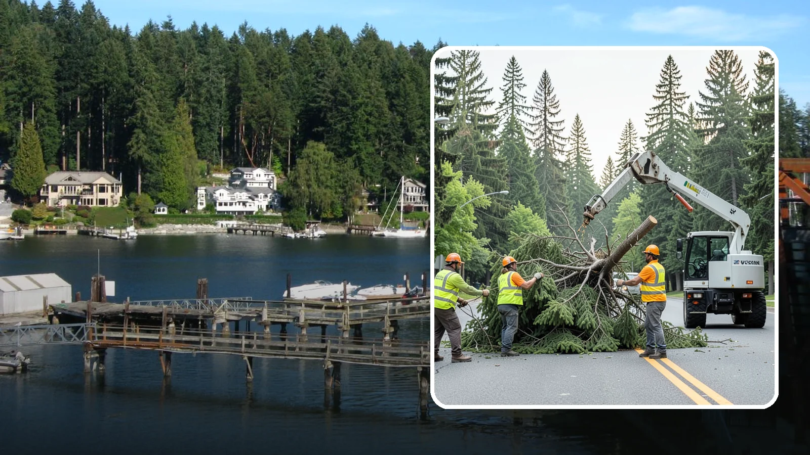 Municipal Hazard Tree Removal in Gig Harbor, Pierce County, WA - We identify and remove high-risk public trees threatening infrastructure, roadways, and pedestrians under arborist-documented...