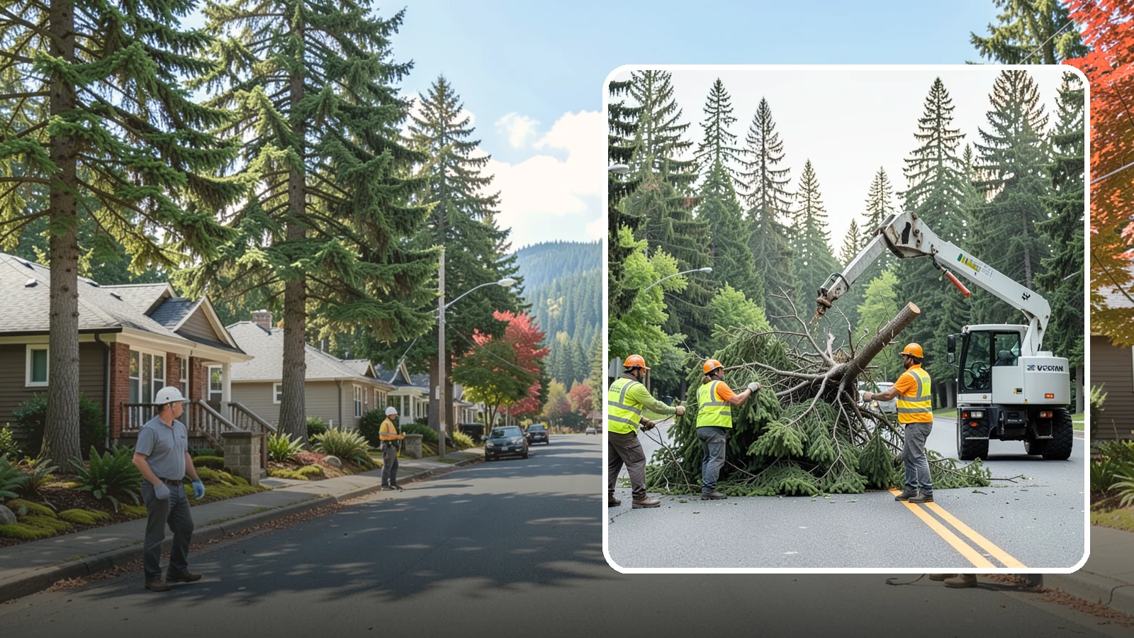 Municipal Hazard Tree Removal in Hunts Point, King County, WA - We identify and remove high-risk public trees threatening infrastructure, roadways, and pedestrians under arborist-documented...