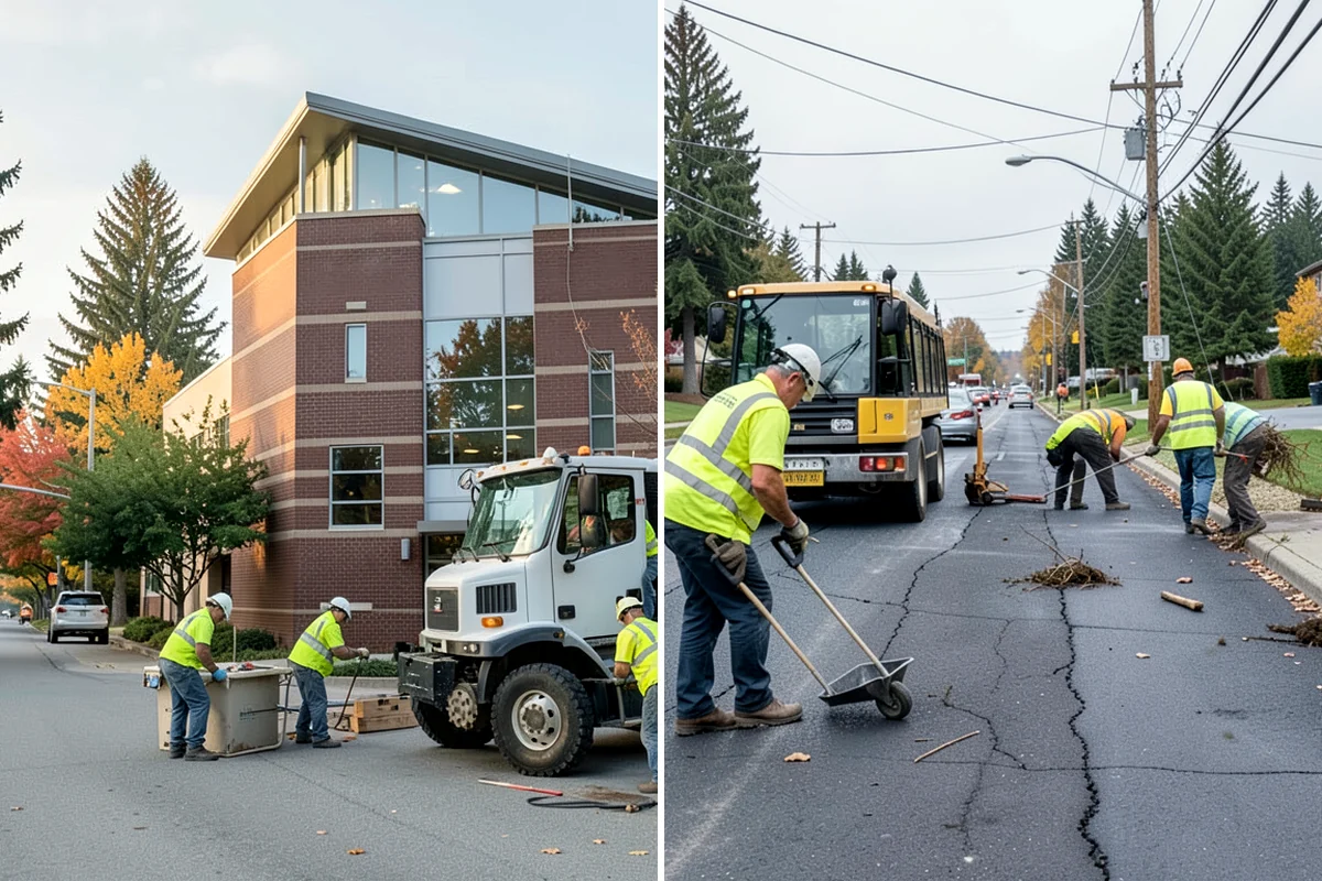 Municipal Hazard Tree Removal in Hunts Point, King County, WA - Arborists assess flagged or reported trees using formal risk methodology