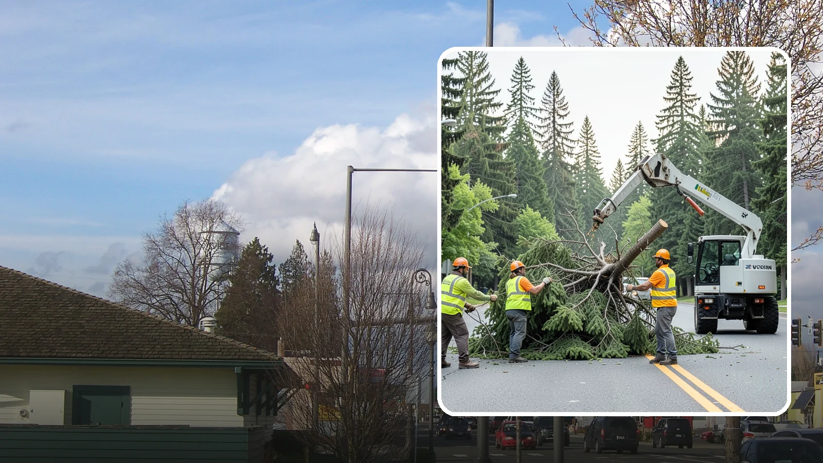 Municipal Hazard Tree Removal in Marysville, Snohomish County, WA - We identify and remove high-risk public trees threatening infrastructure, roadways, and pedestrians under arborist-documented...