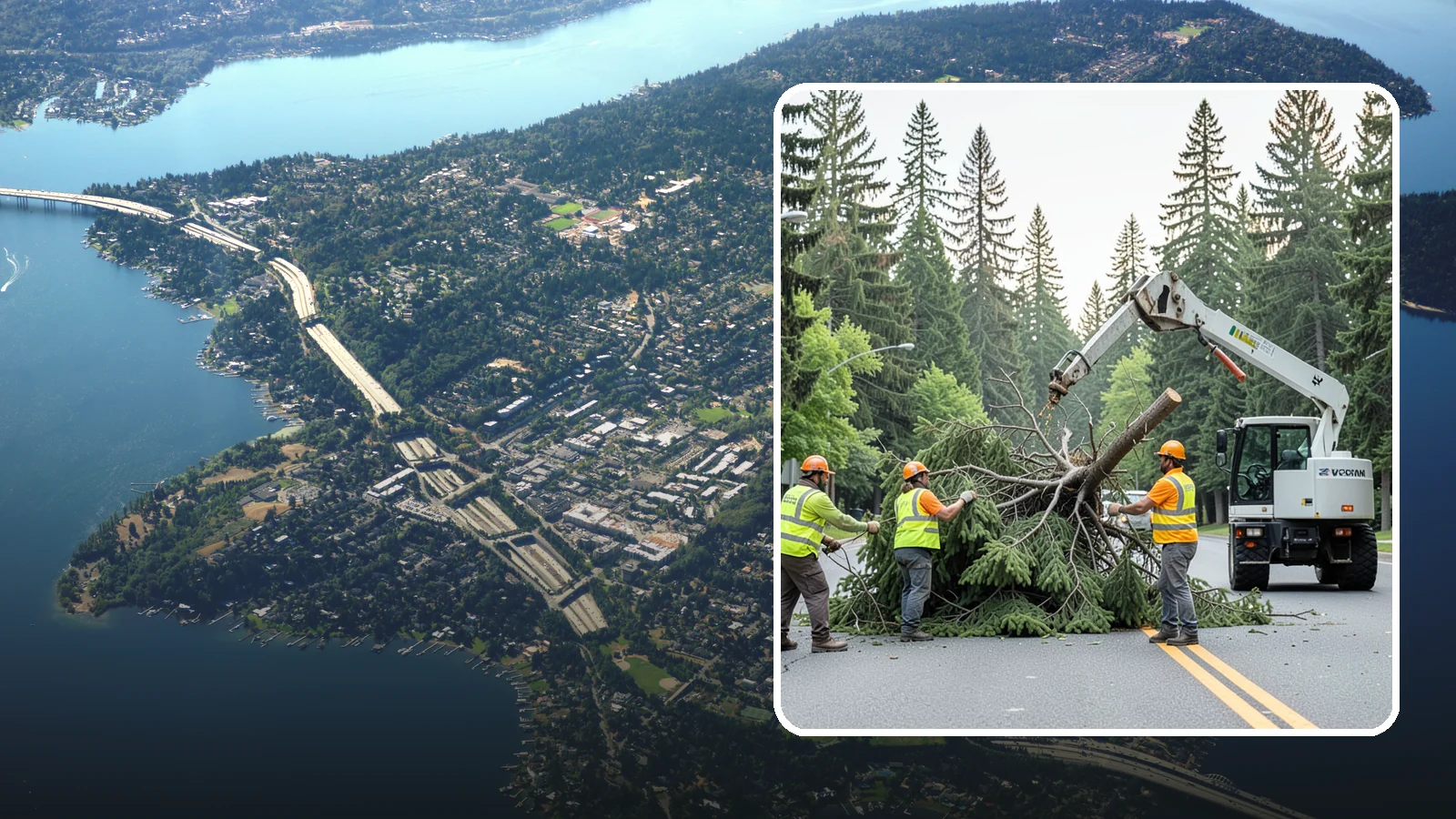 Municipal Hazard Tree Removal in Mercer Island, King County, WA - We identify and remove high-risk public trees threatening infrastructure, roadways, and pedestrians under arborist-documented...