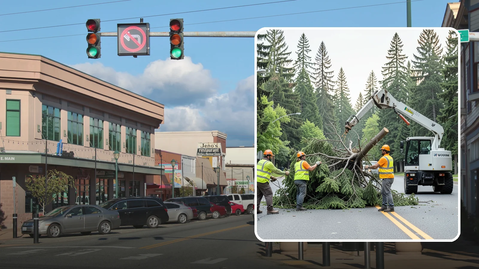 Municipal Hazard Tree Removal in Monroe, Snohomish County, WA - We identify and remove high-risk public trees threatening infrastructure, roadways, and pedestrians under arborist-documented...