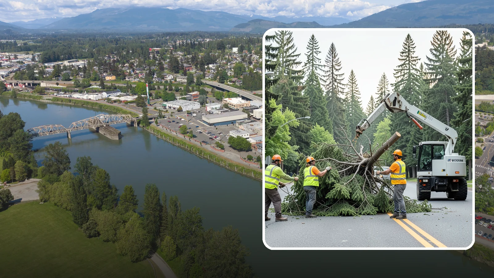 Municipal Hazard Tree Removal in Mount Vernon, Skagit County, WA - We identify and remove high-risk public trees threatening infrastructure, roadways, and pedestrians under arborist-documented...