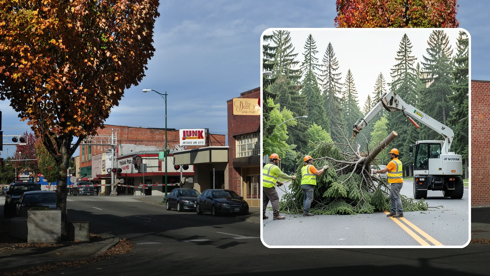 Municipal Hazard Tree Removal in Puyallup, Pierce County, WA - We identify and remove high-risk public trees threatening infrastructure, roadways, and pedestrians under arborist-documented...