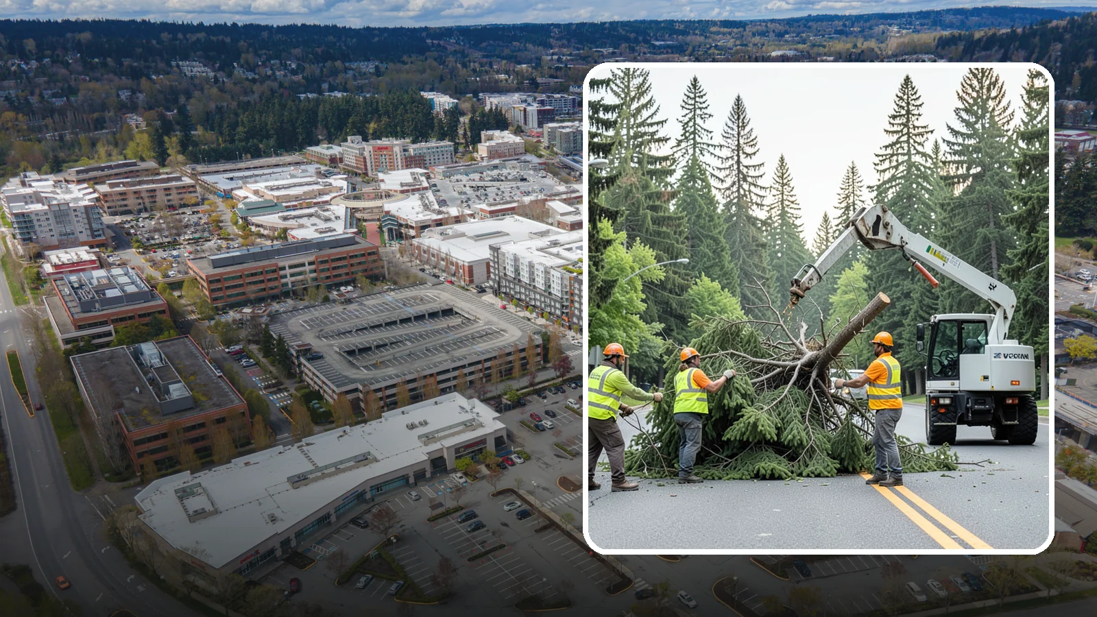 Municipal Hazard Tree Removal in Redmond, King County, WA - We identify and remove high-risk public trees threatening infrastructure, roadways, and pedestrians under arborist-documented...