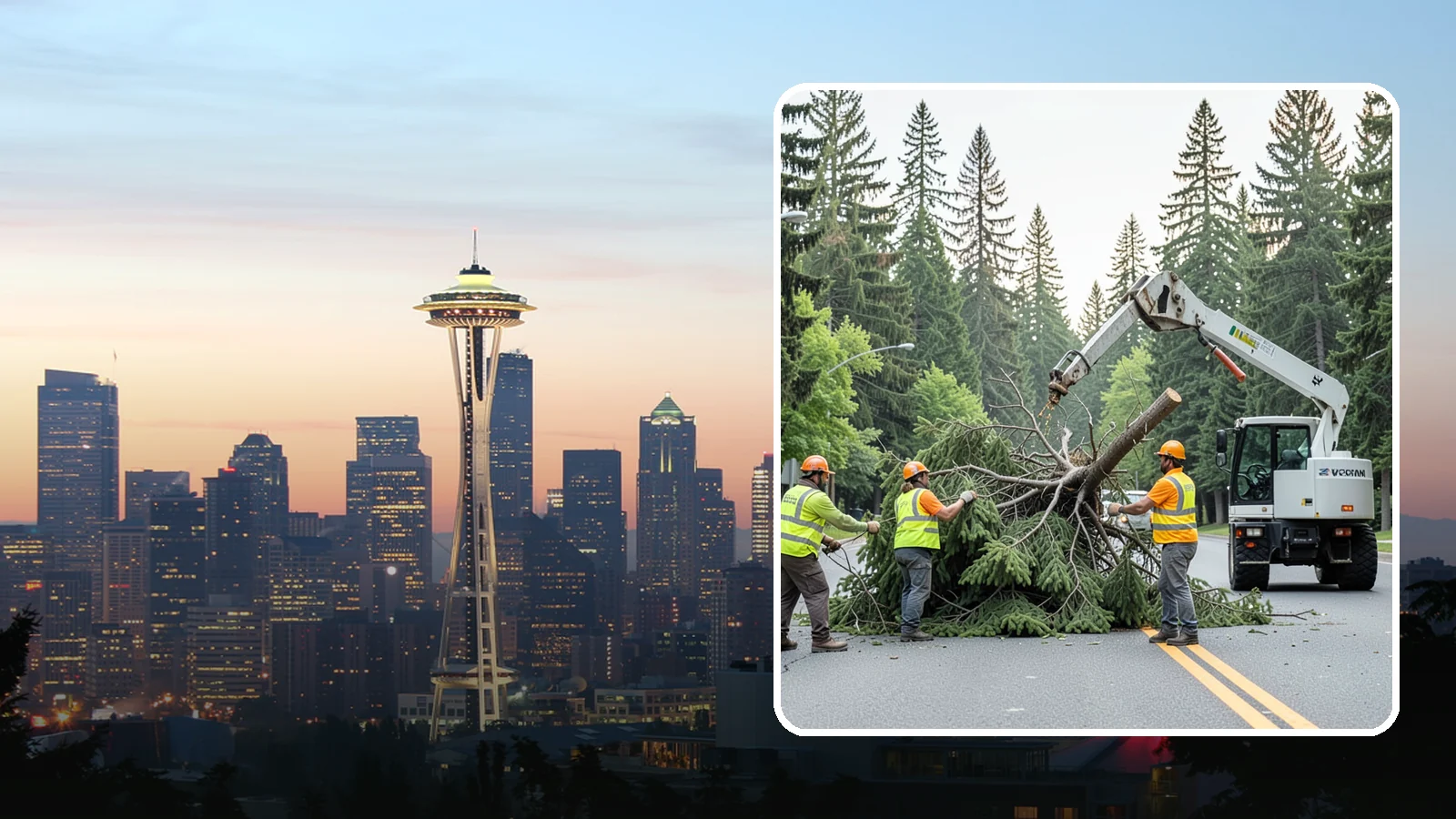 Municipal Hazard Tree Removal in Seattle, King County, WA - We identify and remove high-risk public trees threatening infrastructure, roadways, and pedestrians under arborist-documented...