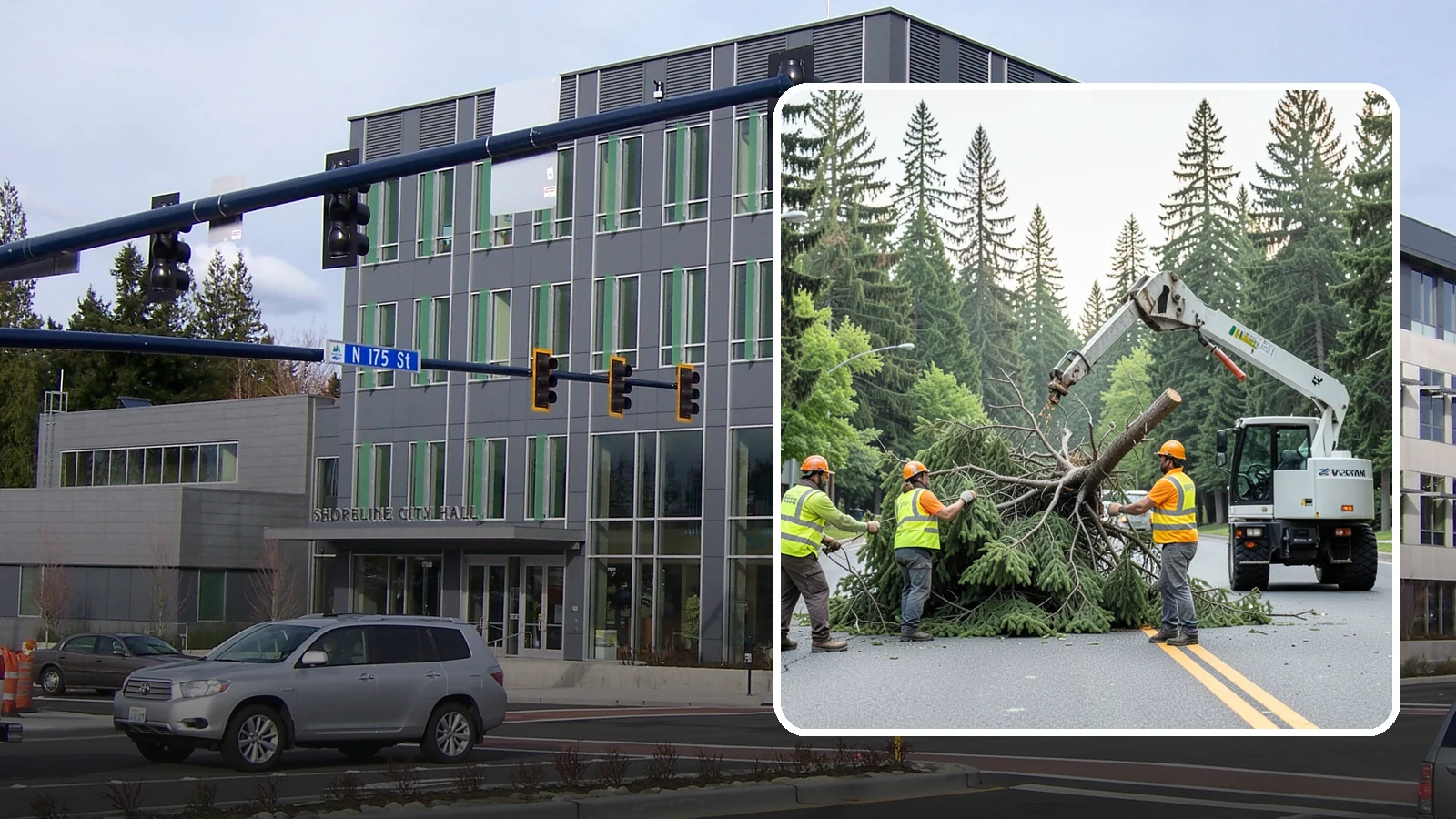 Municipal Hazard Tree Removal in Shoreline, King County, WA - We identify and remove high-risk public trees threatening infrastructure, roadways, and pedestrians under arborist-documented...