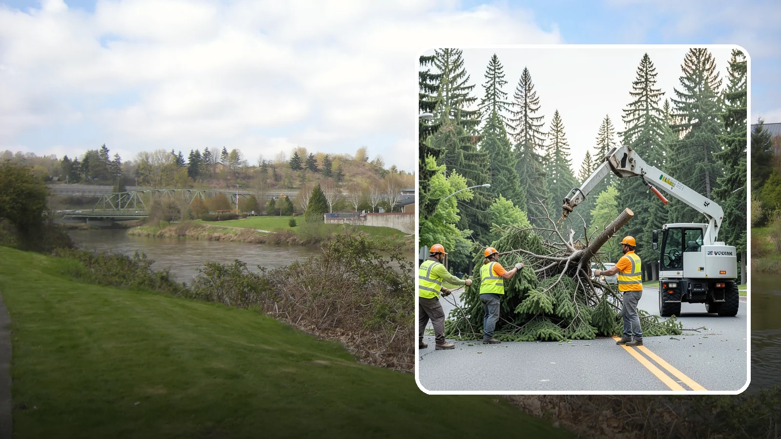 Municipal Hazard Tree Removal in Tukwila, King County, WA - We identify and remove high-risk public trees threatening infrastructure, roadways, and pedestrians under arborist-documented...