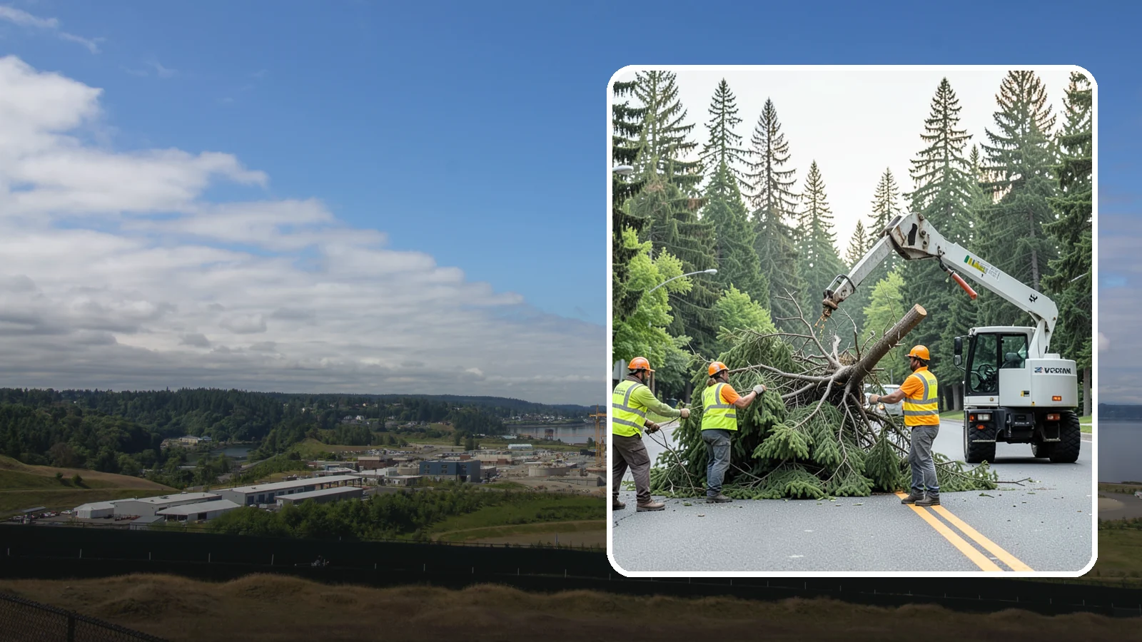 Municipal Hazard Tree Removal in University Place, Pierce County, WA - We identify and remove high-risk public trees threatening infrastructure, roadways, and pedestrians under arborist-documented...