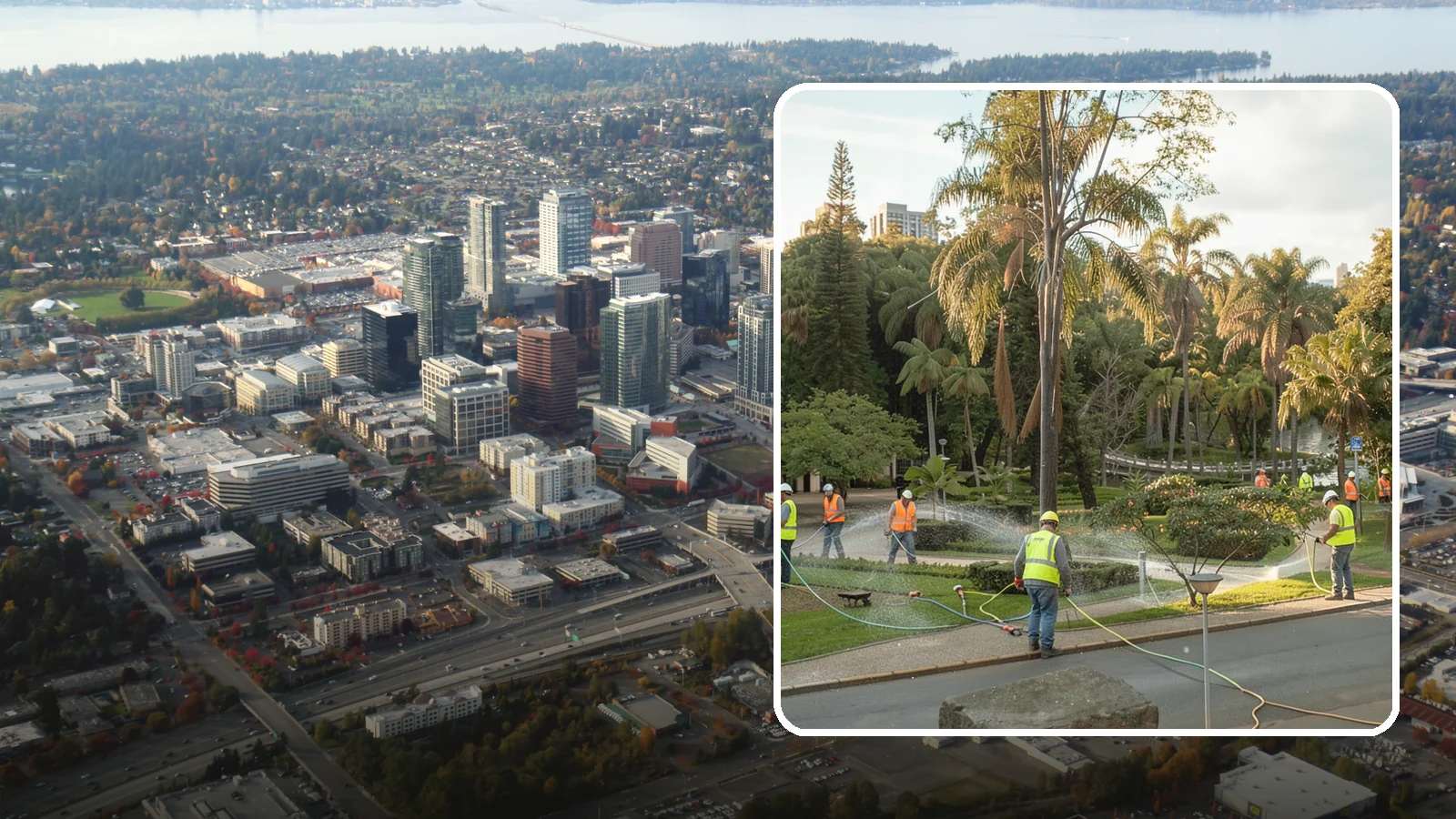 Municipal Irrigation Installation in Bellevue, King County, WA - We design and install efficient irrigation systems for public parks, medians, and civic landscapes that meet Western Washington...