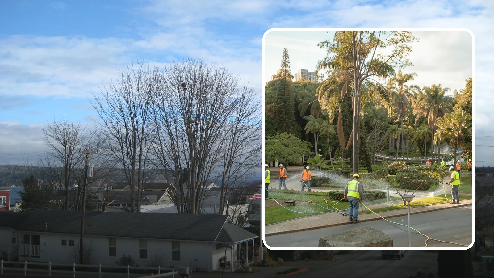 Municipal Irrigation Installation in Langley, Island County, WA - We design and install efficient irrigation systems for public parks, medians, and civic landscapes that meet Western Washington...