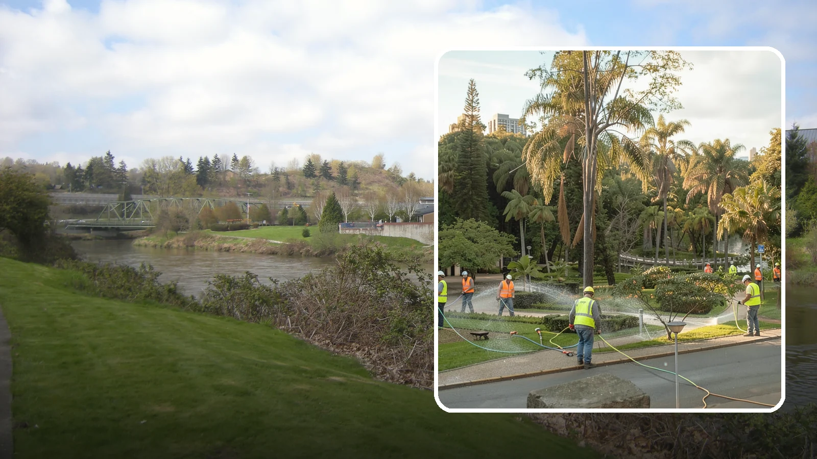 Municipal Irrigation Installation in Tukwila, King County, WA - We design and install efficient irrigation systems for public parks, medians, and civic landscapes that meet Western Washington...