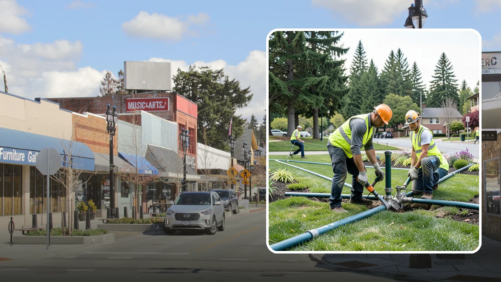 Municipal Irrigation Repair in Bothell, King County, WA - We diagnose and repair failed heads, valves, controllers, and mainlines to restore public irrigation systems for Western...