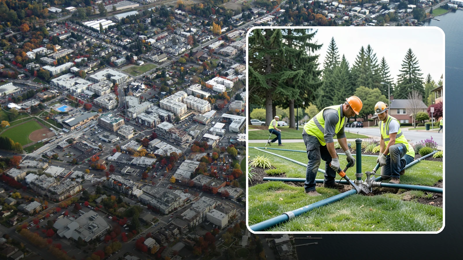 Municipal Irrigation Repair in Kirkland, King County, WA - We diagnose and repair failed heads, valves, controllers, and mainlines to restore public irrigation systems for Western...